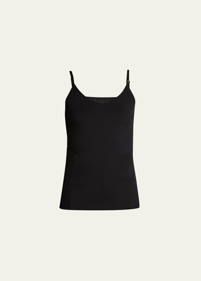 Lafayette 148 Mesh Jersey V-neck Tank