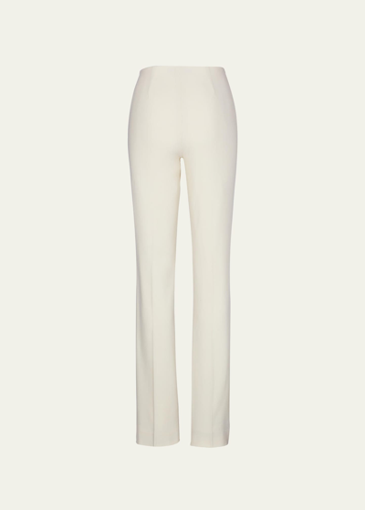 Ralph Lauren Alandra Straight-leg Wool Pants In White