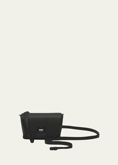 Akris Anouk Leather Little Day Bag In Black