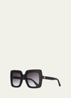 Gucci Square Acetate Gradient Sunglasses In Black