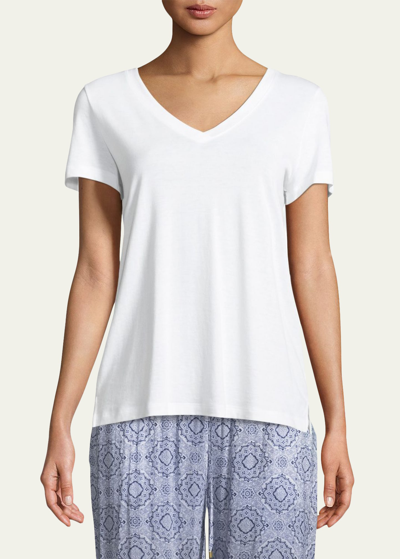Hanro Sleep & Lounge Short-sleeve Shirt In White
