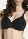 Simone Perele Caresse Lace-trim Minimizer Bra In Black