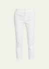 Vince Coin-pocket Straight-leg Cropped Chino Pants In White