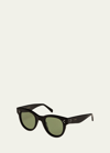 Celine Studded Acetate Sunglasses W/ Mineral Lenses, Black