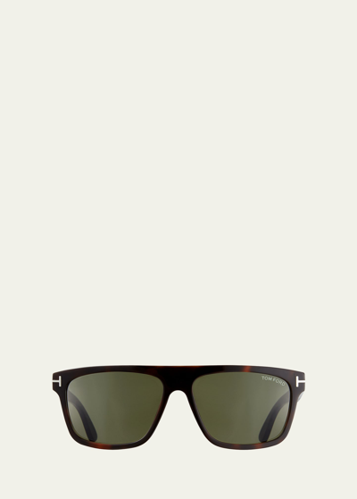 Tom Ford Men's Thick Square Acetate Sunglasses In Multi