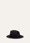 Eugenia Kim Blaine Wool Fedora Hat W/ Velvet Band In Black