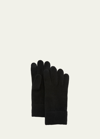 Bergdorf Goodman Cashmere Touchscreen Gloves In Black