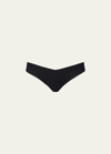 Commando Classic Solid Thong In Black