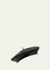 Eugenia Kim Carter Leather Beret In Black