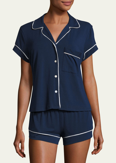 Eberjey Gisele Shortie Pajama Set In Blue