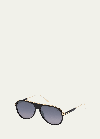 Tom Ford Men's Shield Acetate Sunglasses - Gradient Lens In Black