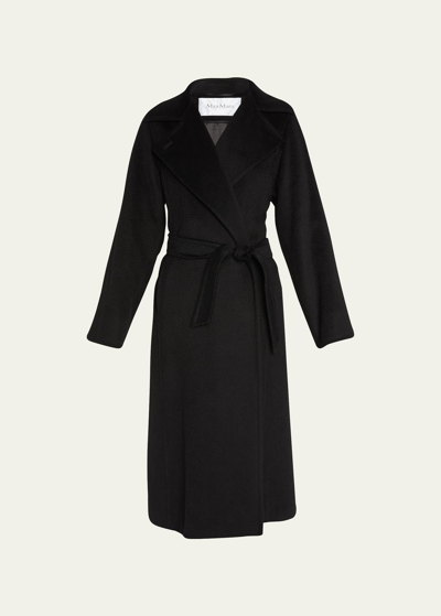 Max Mara Manuela Belted Camel Hair Coat, Black