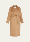 Max Mara Manuela Belted Camel Hair Coat, Camel In Brown