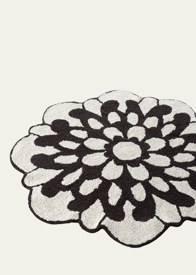 Missoni Otil Reversible Flower-shaped Bath Rug In Black