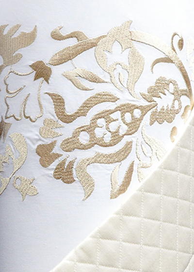 Sferra Full/queen Plumes Embroidered Duvet Cover