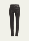 L Agence Marguerite Coated Modal Denim High-rise Skinny Jeans