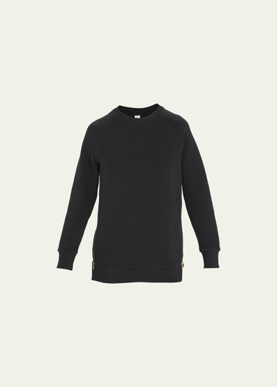 Varley Manning Raglan Pullover Sweatshirt In Black