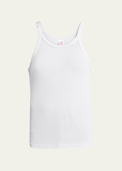 Re/done Ribbed Scoop-neck Fitted Tank