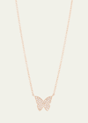 Ef Collection 14k Rose Gold Diamond Butterfly Necklace In Neutral