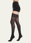 Wolford Velvet De Luxe Stay-up Thigh Highs Stockings In Black