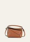 Loewe Puzzle Mini Classic Satchel Bag In Brown