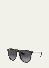 Ray Ban Polarized Aviator Sunglasses In Black