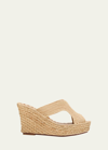 Carrie Forbes Women's Lina Raffia Woven Wedge Slide Sandals In Natural