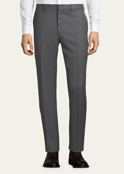 Ralph Lauren Purple Label Men's Gregory Flat-front Pants In Gray