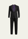 Ralph Lauren Purple Label Men's Gregory Wool Barathea Shawl Tuxedo In Navy