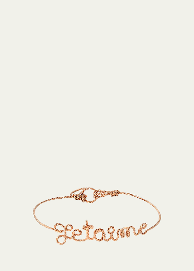 Atelier Paulin Personalized 10-letter Twist Wire Bracelet, Rose Gold Fill