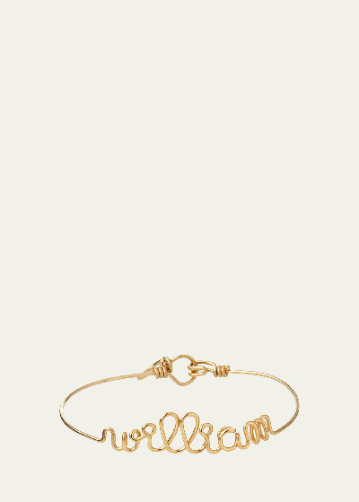Atelier Paulin Personalized 10-letter Wire Bracelet, Yellow Gold Fill
