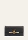 Ferragamo Icona Clip Continental Wallet In Black