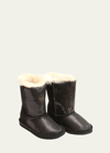 L'amour Shoes Carol Sequin Boots W/ Faux-fur Lining, Baby/toddler/kids In Multi