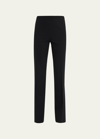 Polo Ralph Lauren Alandra Side-zip Stretch-wool Pants, Black