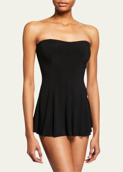 Norma Kamali Strapless Flared Swimdress
