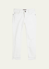 Dl1961 Girls' Chloe Skinny Raw-hem Jeans In White