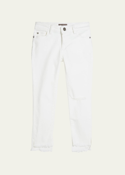 Dl1961 Girls' Chloe Skinny Raw-hem Jeans In White