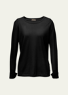 Loro Piana Cotton And Cashmere T-shirt In Black
