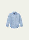 Polo Ralph Lauren Kids' Boy's Oxford Sport Shirt In Black