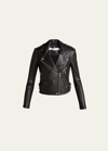 Iro Ashville Cropped Leather Jacket In Black