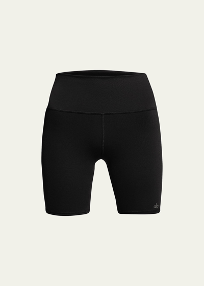 Alo Yoga High-waist Active Biker Shorts In Black