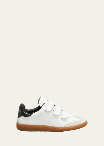 Isabel Marant Beth Grip Strap Sneakers In White