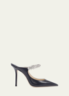 Jimmy Choo Black Pumps With Crystal Strap In Patent Leather Woman