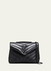 Saint Laurent Loulou Small Ysl Shoulder Bag In Quilted Leather