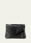 Saint Laurent Loulou Medium Ysl Shoulder Bag In Quilted Leather