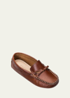 Elephantito Boy's Driver Leather Loafers, Toddler/kids In Brown