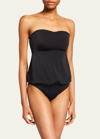 Norma Kamali Strapless Babydoll Mio One-piece Swimsuit In Black