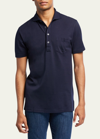 Ralph Lauren Purple Label Men's Jersey Pocket Polo Shirt, Navy In Black