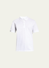 Burberry Men's Eddie Pique Polo Shirt, White