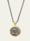 Jorge Adeler Authentic Emperor Valerian %26 Roman Eagle Reversible Coin Pendant In 18k Gold From